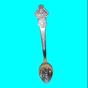 Vtg Rolex Spoon Bucherer of Switzerland Interlaken Silver Plated Mountains Trees